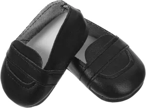 1 Pair Doll Shoes Doll Miniature Shoes Mini Shoes Doll Dress up Doll Decor Shoes Black