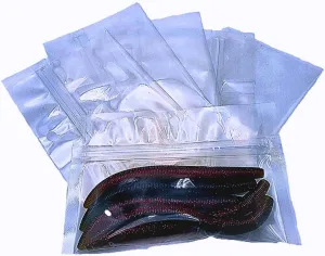100 Pack 4"H x 6"W Outer Dimensions | Clear Fishing Lure Odor-Proof Barrier Reclosable Heat Sealable, Color: Clear | Fishing Bait | Leak Proof | Waterproof | Soft Bait Storage | Fishing Tackle Pouch