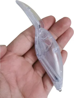 10PCS 12cm 21g Unpainted Blanks Bait Float Deepwater Shovel Divier Crankbait DIY Handmade Artificial Fishing Lure