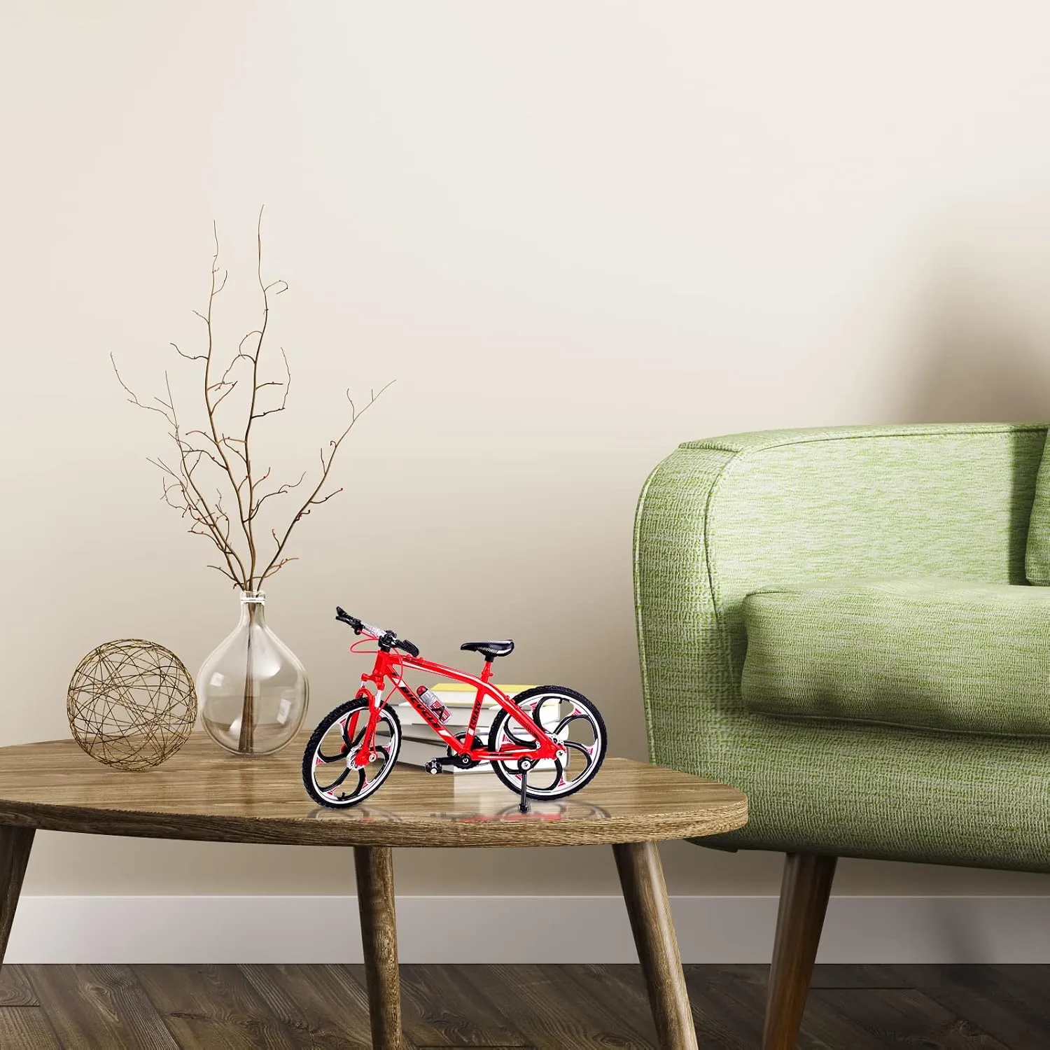 1:10 Scale Die-Cast Alloy Mini Mountain Bike Bicycle Model Toy Desktop Decoration Crafts for Cycling Lovers Bike Racers Athletes Children Boys and Girls