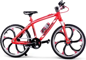 1:10 Scale Die-Cast Alloy Mini Mountain Bike Bicycle Model Toy Desktop Decoration Crafts for Cycling Lovers Bike Racers Athletes Children Boys and Girls