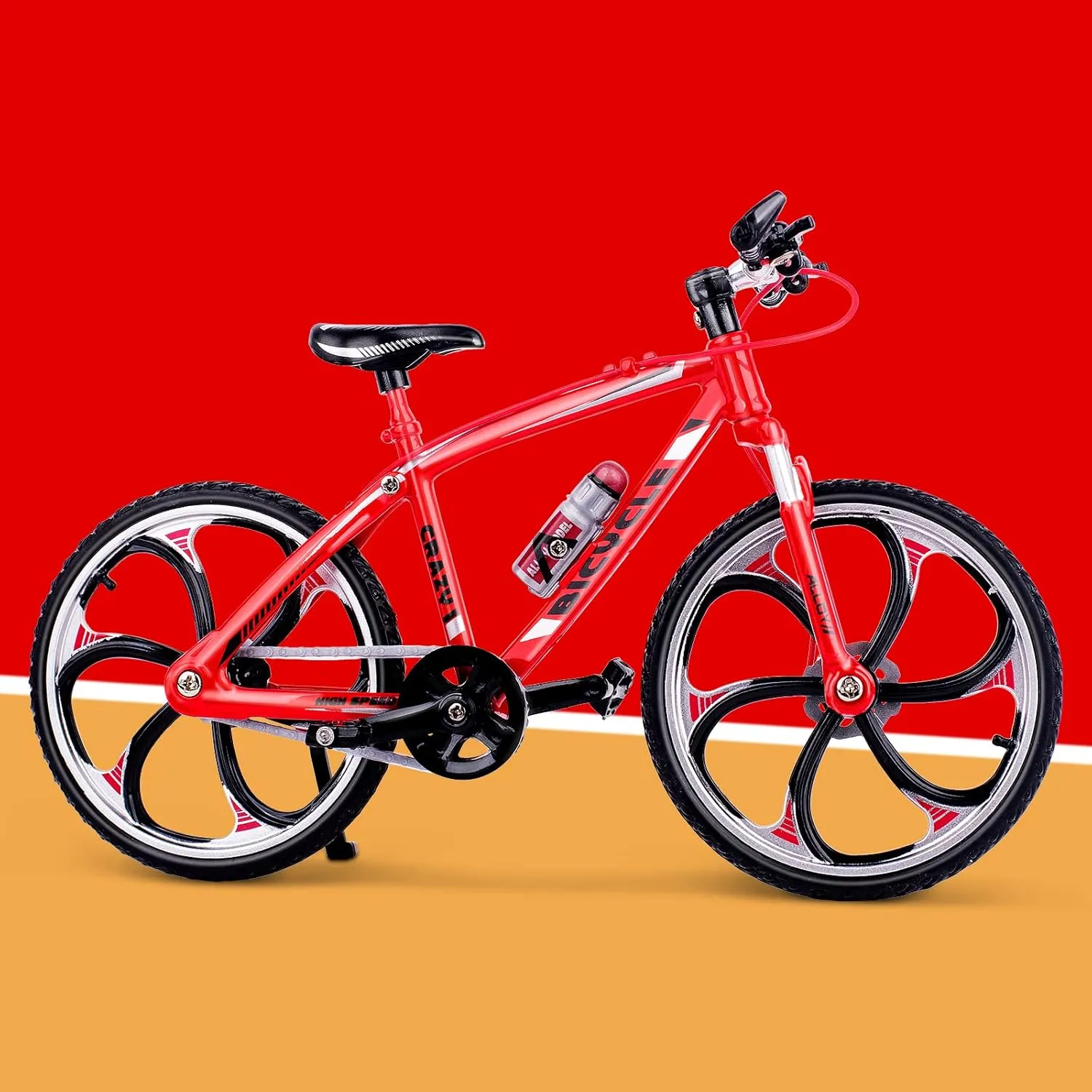 1:10 Scale Die-Cast Alloy Mini Mountain Bike Bicycle Model Toy Desktop Decoration Crafts for Cycling Lovers Bike Racers Athletes Children Boys and Girls