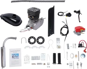 110CC Bicycle Engine Kit, 2 Stroke Gas Motorized Bike Conversion Kit,Gasoline Petrol Bicycle Motor Refit for 26-28" Bikes