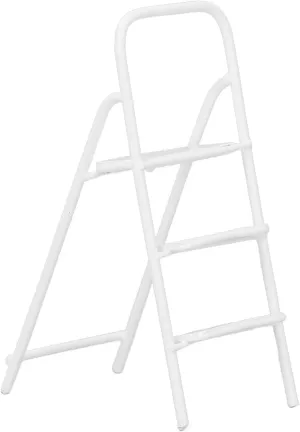 1/12 Miniature Step Ladder, Metal Delicate Texture Mini 3 Step Ladder, Miniature Step Ladder,Dollhouse 3 Step Ladder, for Dollhouse Furniture Accessories (White)