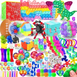 126 PCS Fidget Toys, Party Favors for Kids 4-8 8-12, Sensory Toys Set for Classroom Treasure Box Chest Prizes Pinata Stuffer Gifts Small Mini Bulk Toy Carnival Stocking Stuffers Children