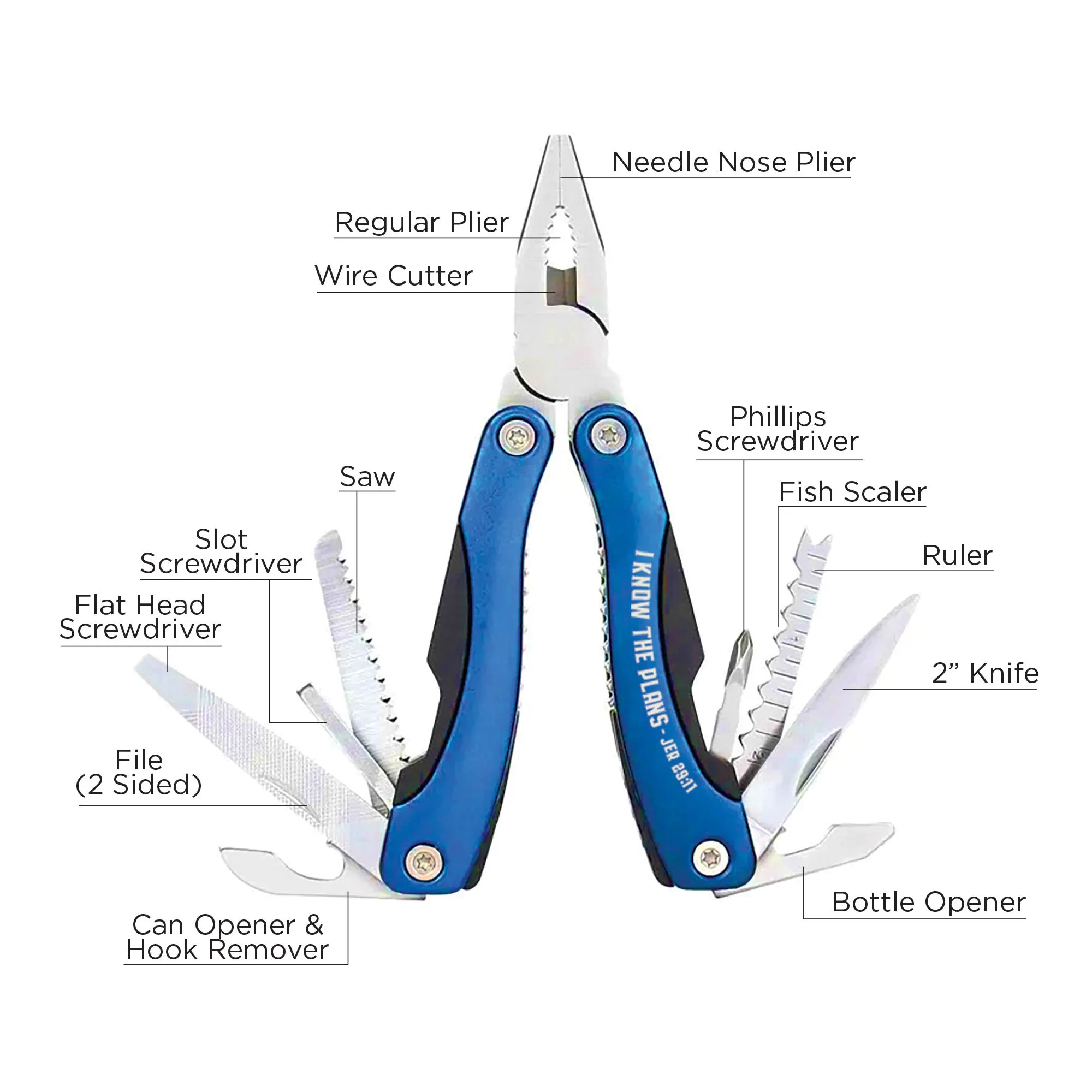 14-in-1 Scripture Multi-Tools - I Know the Plans: Jer. 29:11