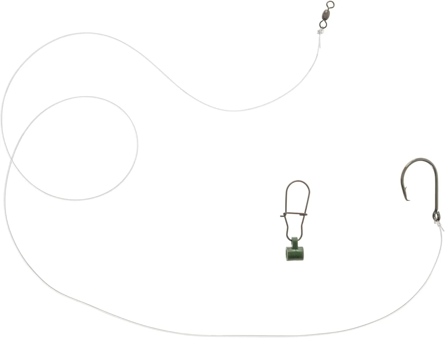 1,5 & 10-Pack Slider Rig 8/0 Circle Hook for Striped Bass - Uncle Mo's Tackle Saltwater Fishing Gear - Robust Slider, 4ft 60lb Monofilament Leader for Surf, Beach & Boat Fishing