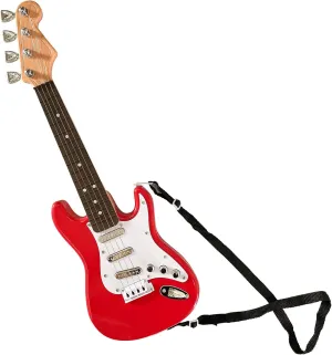 16 inch Mini Guitar Toy for Kids,Portable Electronic Red Guitar Musical Instrument Toy, Birthday Gifts for Beginner Children Toddler Boys Girls Age 3-6