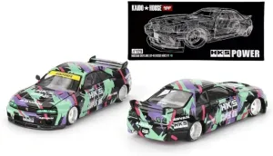 1:64 Scale Diecast Model Car Compatible with Nissan Skyline GT-R (R33) HKS V1 Limited Edition by Kaido House