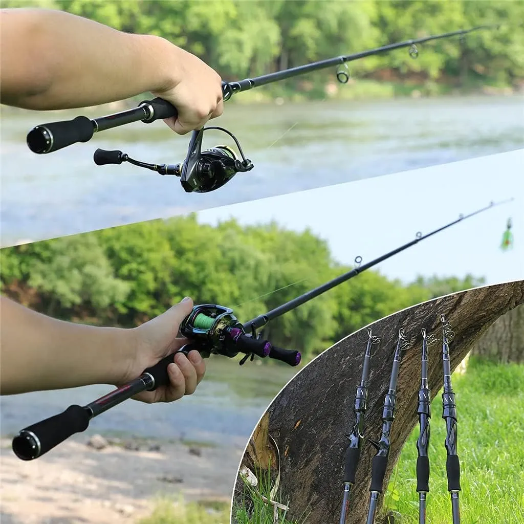 1.8M 2.1M Carbon Rod Telescopic Rod/Casting Rod Fishing Tackle Rod Travel Rod Fishing