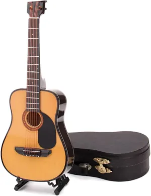 1Pc Mini Guitar Decoration Adorable Lifelike Musical Instrument Model for Household Decor Birthday Music Lovers and Teaching Aid