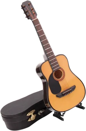 1Pc Mini Guitar Model Decorative Household Ornament Lifelike Musical Instrument Prop for Teaching Aid and Home Decor