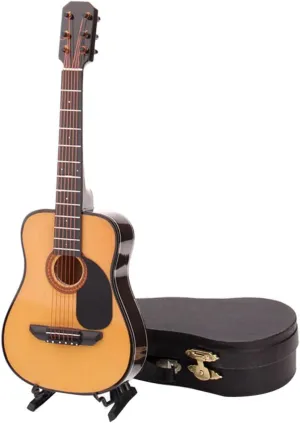 1Pc Mini Guitar Model Decorative Musical Instrument Lifelike Guitar Prop for Home Decor Teaching Aid Present for Music Lovers and Collectors