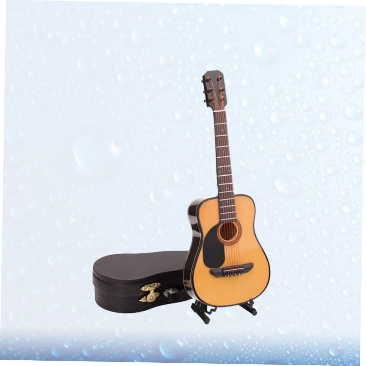 1pc Mini Guitar Model Ornament Mini Acoustic Guitar Prop Small Decor for Household Decoration Birthday Present