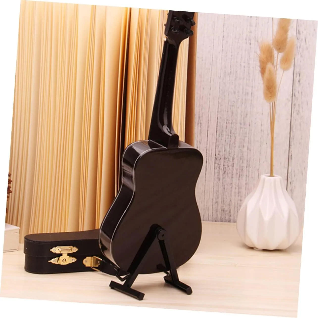 1pc Mini Guitar Model Ornament Mini Acoustic Guitar Prop Small Decor for Household Decoration Birthday Present