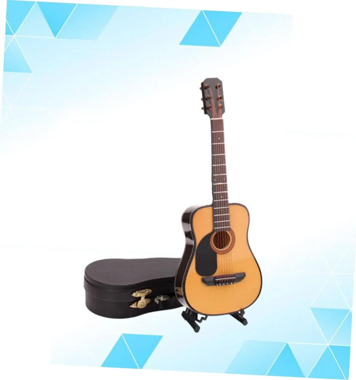 1pc Mini Guitar Model Ornament Mini Acoustic Guitar Prop Small Decor for Household Decoration Birthday Present