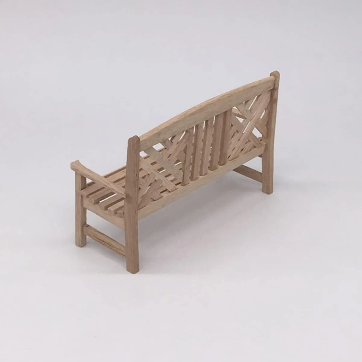 2 pcs Artificial Park Craft Miniature Village Desktop for Unpainted Toy Scene Home / Scale Props Patio Benches Chair Mini Decorations Model Wooden House Landscape Furniture
