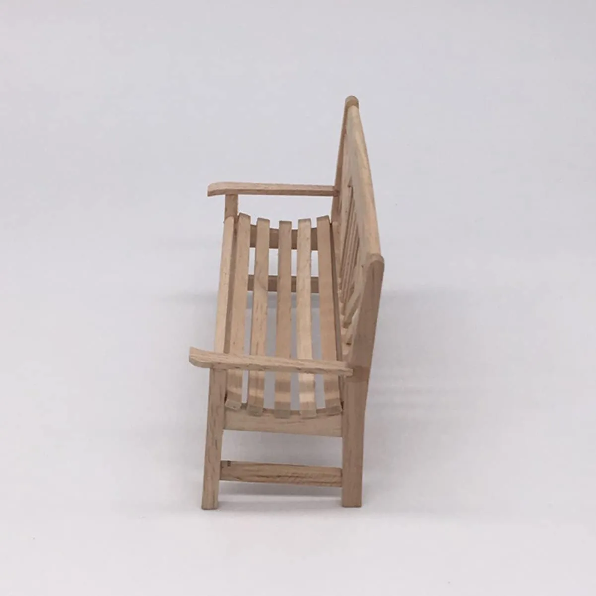 2 pcs Artificial Park Craft Miniature Village Desktop for Unpainted Toy Scene Home / Scale Props Patio Benches Chair Mini Decorations Model Wooden House Landscape Furniture