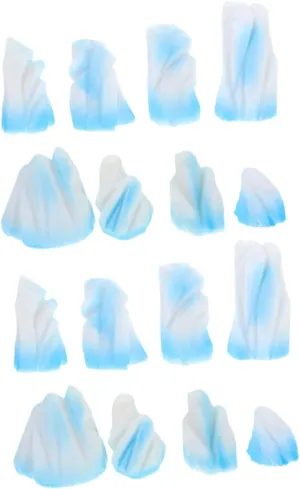 2 Sets Miniature Floeberg Resin Ornaments of Tiny Iceberg Figurines for Dollhouse Garden and Aquarium Decor Craft for Micro Landscape Enhancement