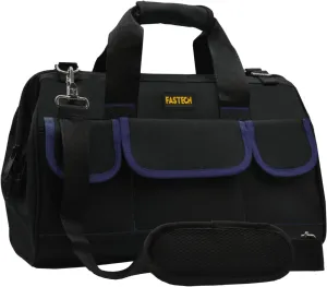 20 Inch Tool Bag, Waterproof Wide Mouth Tool Kit, Heavy Duty Tool Bag Organizer With Shoulder Straps, Tool Storage Package For Men/Women (20IN DarkBlue)
