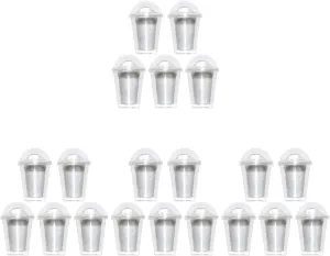 20 Sets Empty Mini Milk Tea Cup DIY Key Chain Pendant Miniature Cups for Crafts Miniture Decoration Bulk Tea Cups Micro Toys key Mini Toys for Dolls Thing Resin Charm re-usable, 2.1x1.4cm