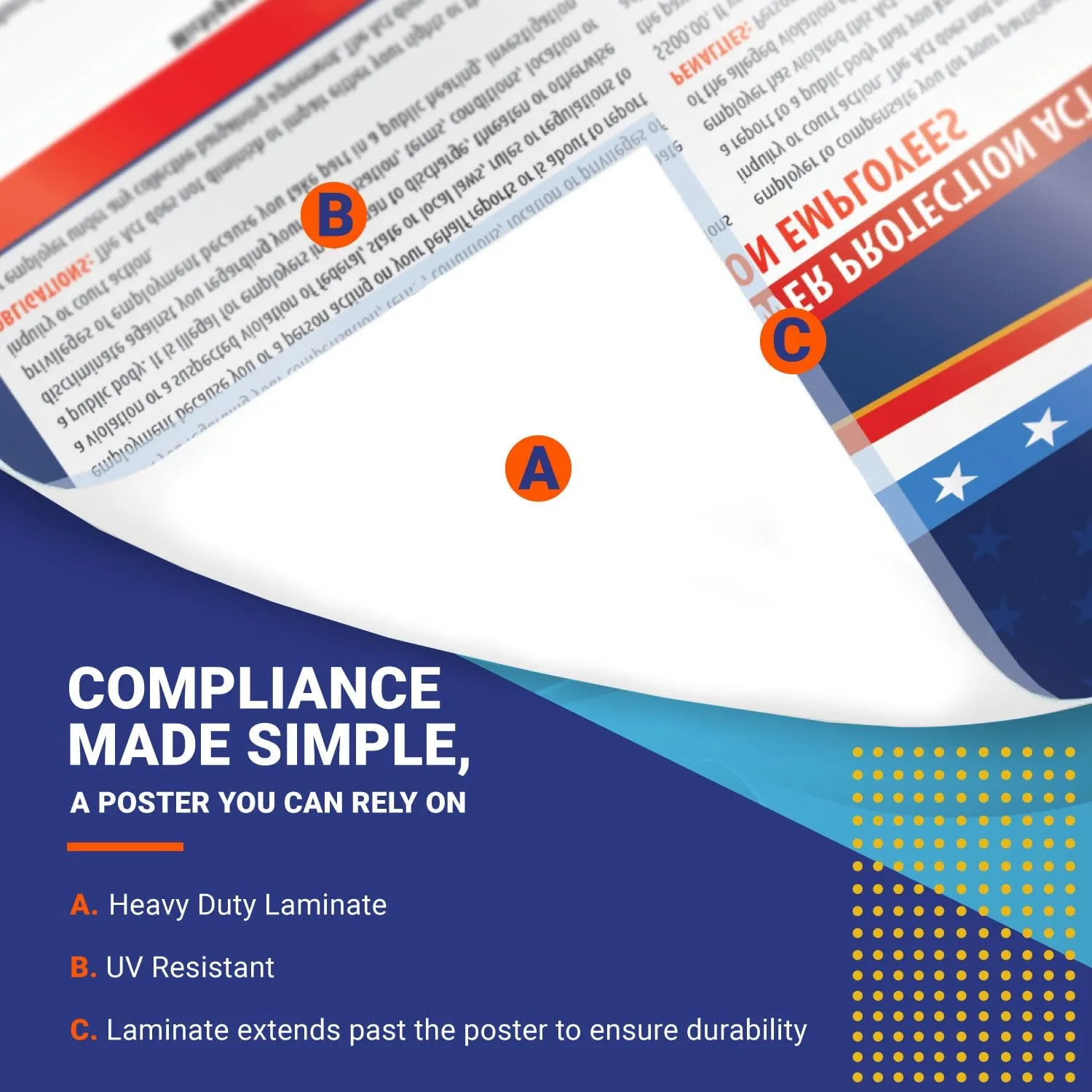 2025 Arizona State and Federal Labor Law Poster - English Spanish Combo - OSHA Workplace Compliant - Mandatory Regulations Posting for Employees - All in One Required Compliance Posting 16" x 40" - Laminated (English Spanish Combo)