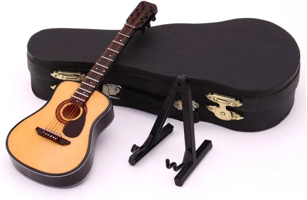 20cm Long Mini Guitar Model Guitar Decor Musical Instrument for Boys and Girls Household Decoration