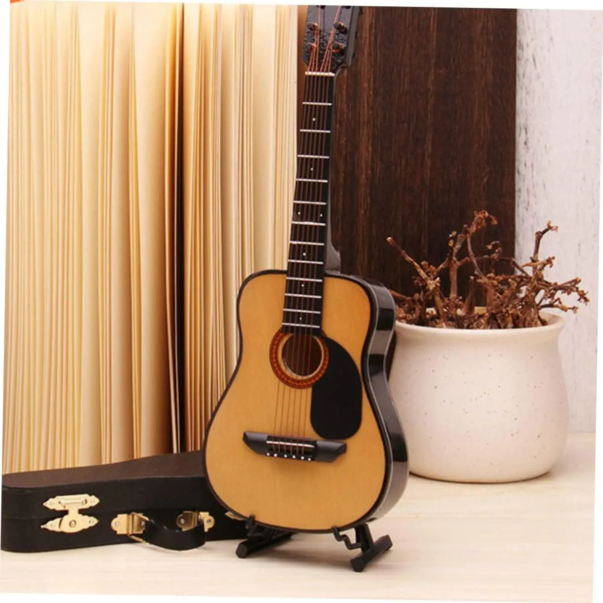20cm Long Mini Guitar Model Guitar Decor Musical Instrument for Boys and Girls Household Decoration