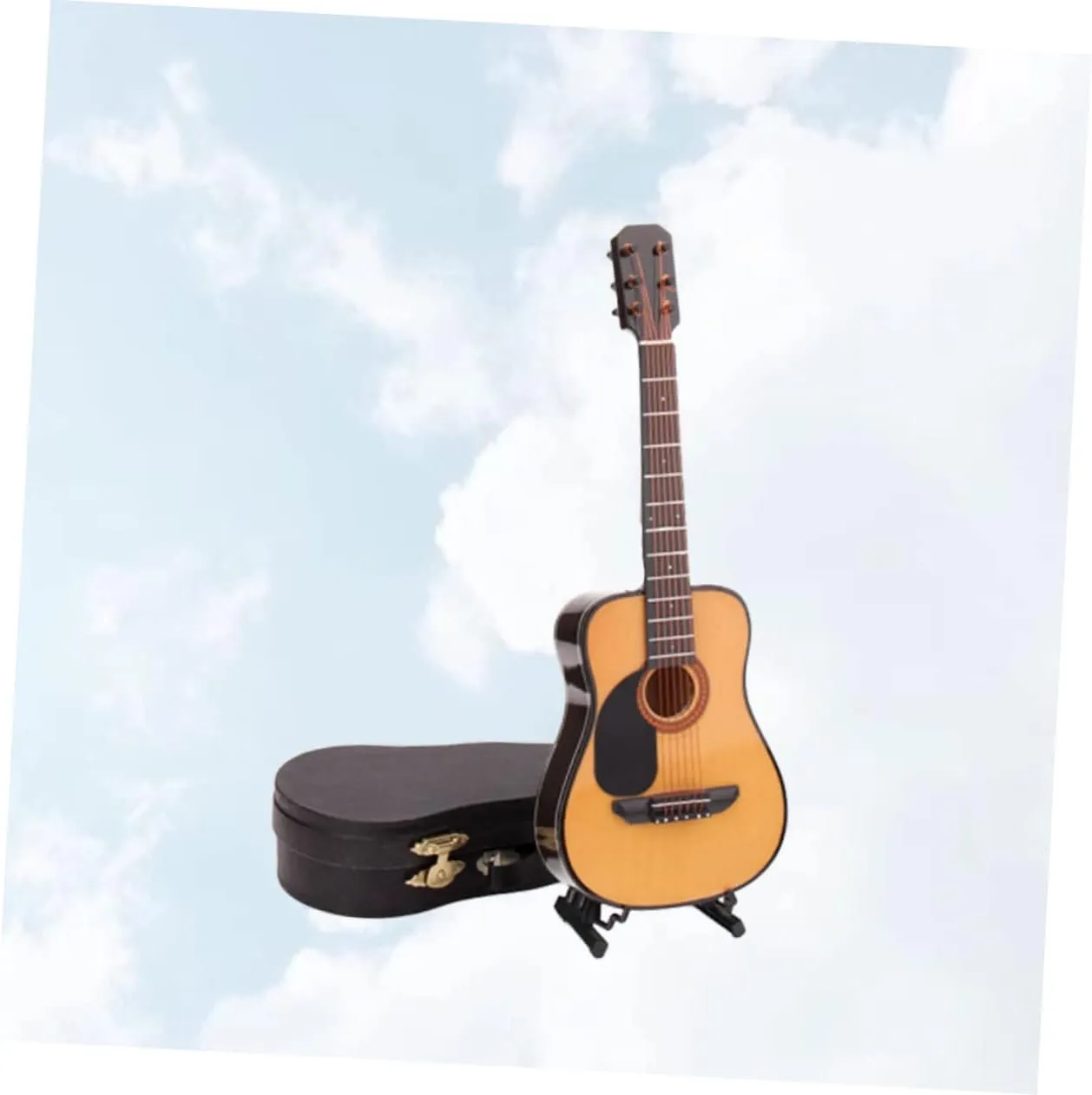 20cm Long Mini Guitar Model Guitar Decor Musical Instrument for Boys and Girls Household Decoration