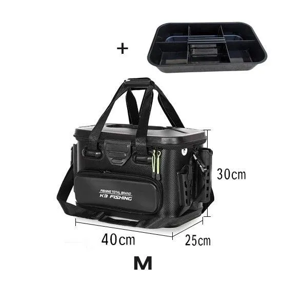 20L/28L/40L Multifunction EVA Fishing Tackle Bag Fishing Bucket Live Fish Box Outdoor Fishing Backpack with Rod Holder
