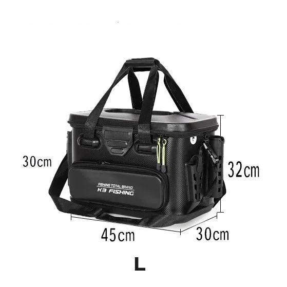 20L/28L/40L Multifunction EVA Fishing Tackle Bag Fishing Bucket Live Fish Box Outdoor Fishing Backpack with Rod Holder