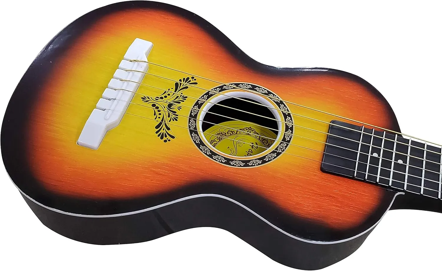 23" Acoustic Guitar, Kids 6 String Toy Guitar - Realistic Steel Strings - Beginner Practice First Musical Instrument for Children, Toddlers (Amber Sunburst)