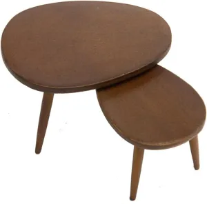 2Pcs Miniature Dollhouse Coffee Table - 1:12 Scale Mini House Furniture, Synthetic Material, Coffee Color, for Diy, Model Enthusiasts, Kids' Toy House, Home Decor