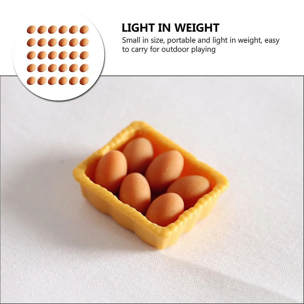 30pcs Kitchen Miniature Eggs Kids Pretend Play Toys Eggs Miniatures Kitchen Egg