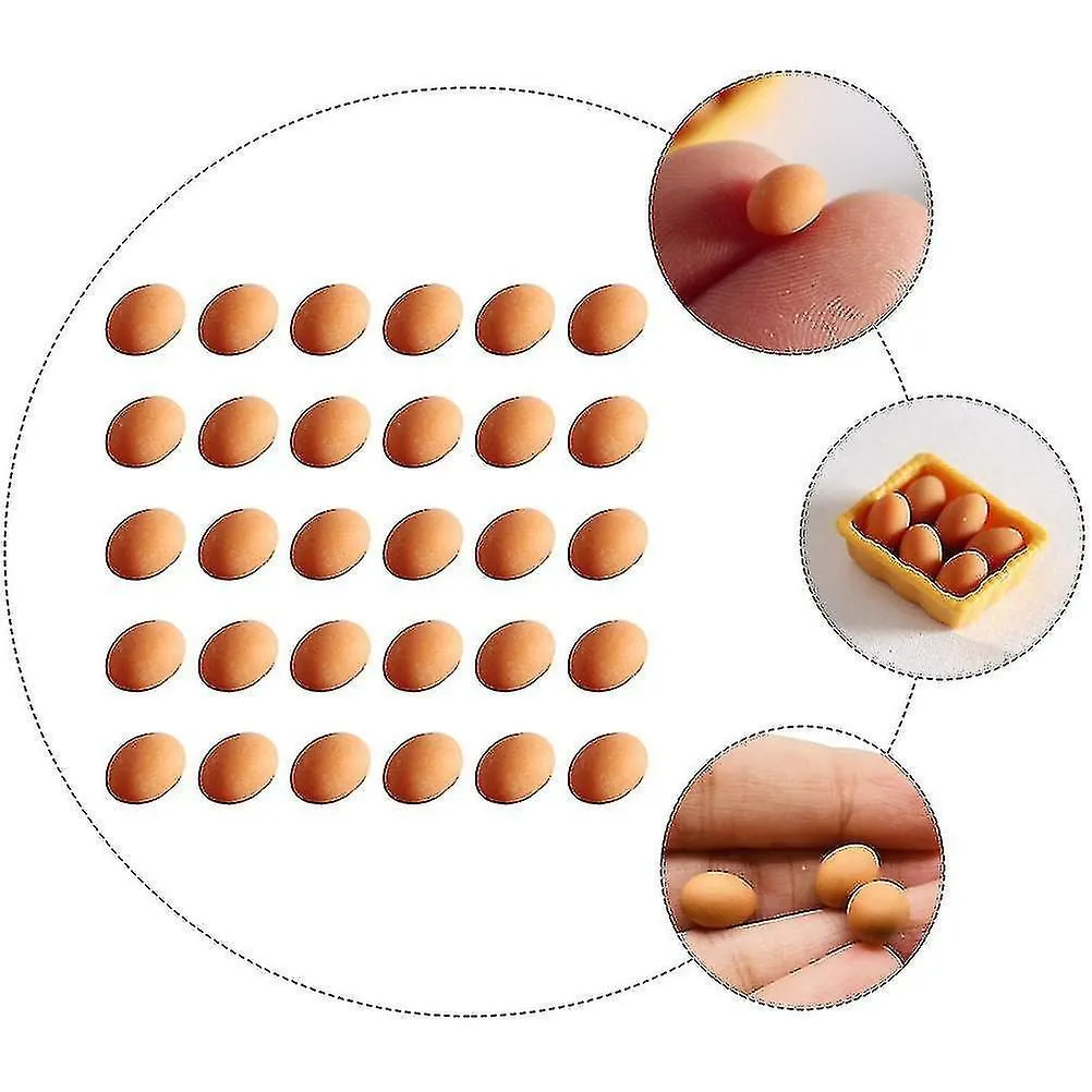 30pcs Kitchen Miniature Eggs Kids Pretend Play Toys Eggs Miniatures Kitchen Egg