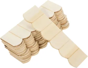 36pcs Miniature DIY Dollhouse Roof Tiles Wooden Roofing Accessories for Houses Easy Installation Design for Creative Model Building and Layouts