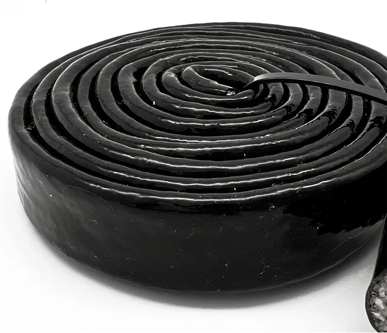 3/8 ID Silicone Coated Fiberglass Heat Shielded Sleeve Fire Thermo Armor for Hose Lines & Electrical Wiring, Black, 3 Feet