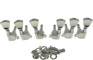 3L3R Chrome E-Z Post Guitar Tuners EZ Post Guitar Tuning Keys Pegs Machine Heads with Tulip Button for Les Paul or Acoustic Guitar