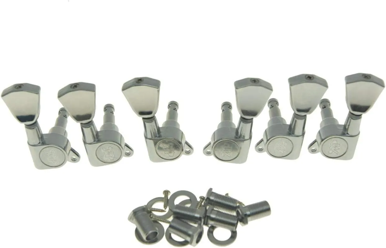 3L3R Chrome E-Z Post Guitar Tuners EZ Post Guitar Tuning Keys Pegs Machine Heads with Tulip Button for Les Paul or Acoustic Guitar