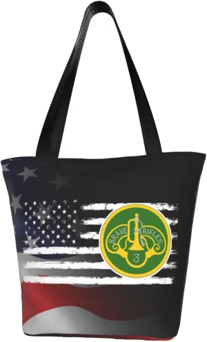3rd Cavalry Regiment America Flag Fashion Shoulder Bag Large Capacity For Man Or Woman