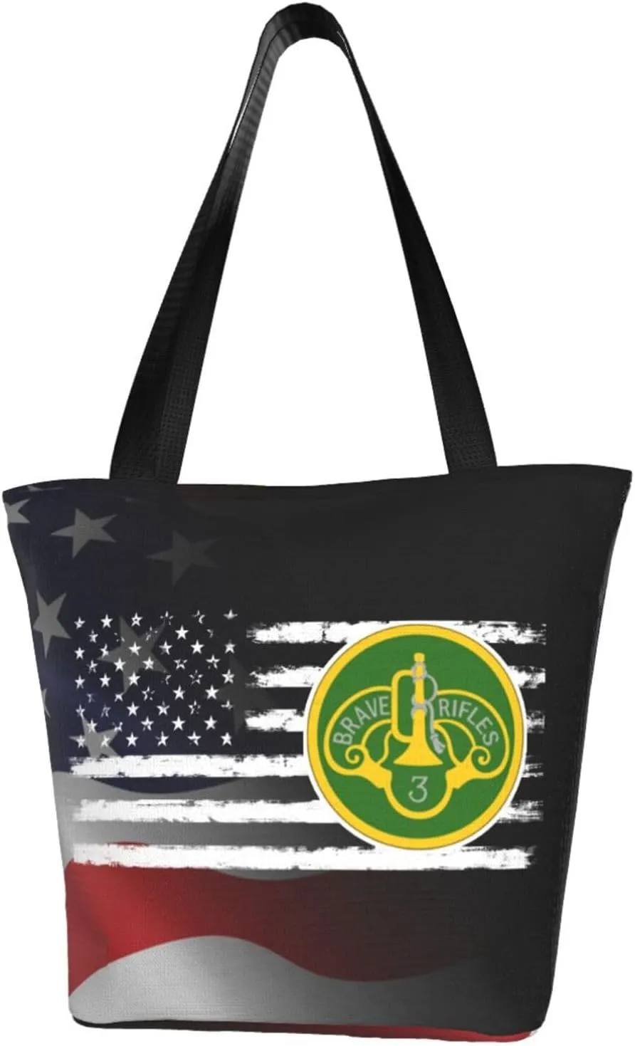 3rd Cavalry Regiment America Flag Fashion Shoulder Bag Large Capacity For Man Or Woman
