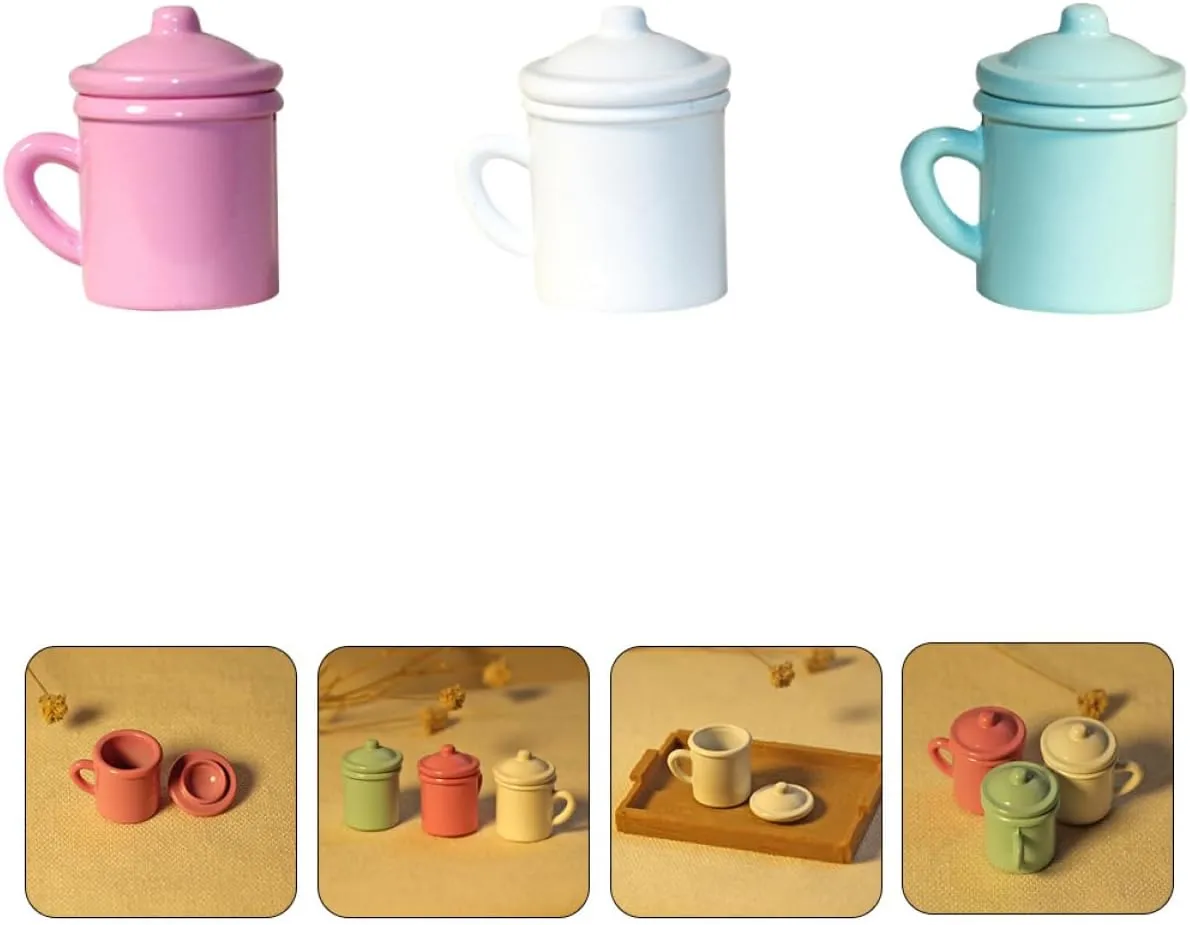3sets 3pcs Miniature Cup for Dollhouse Decor Retro Mouthwash Cups for Micro Landscape Props and Doll Accessories 3pcs*3