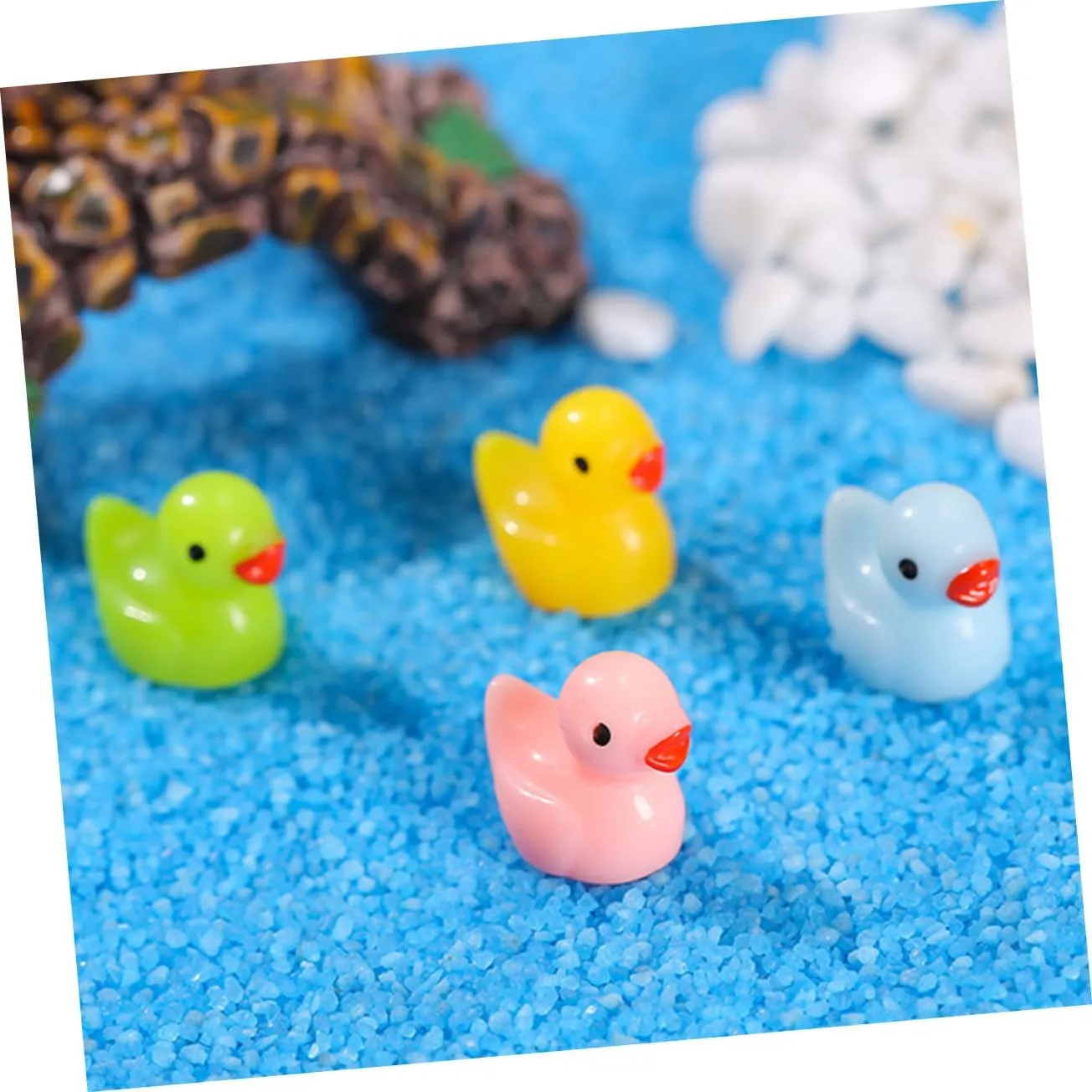 3sets 75pcs Miniature Duck Figurines Resin Ducks for Fairy Garden Decorations Dollhouse Accessories and Home Decor 75pcs*3