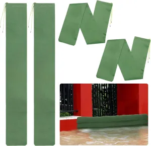 4 Pcs 4'× 6'' Long Sand Bags for Flooding - Thickened Canvas Flood Protection Sandbag Tube with Elastic Band, Reusable Flood Rain Wind Barrier Sand Bag Tube for Door Window Flood Control