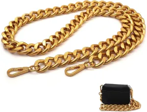 42''Substantial Big Metal Cross-Body Chain Purse Strap Replacement for Mini Wallet,Waist Pack,Chest Bag