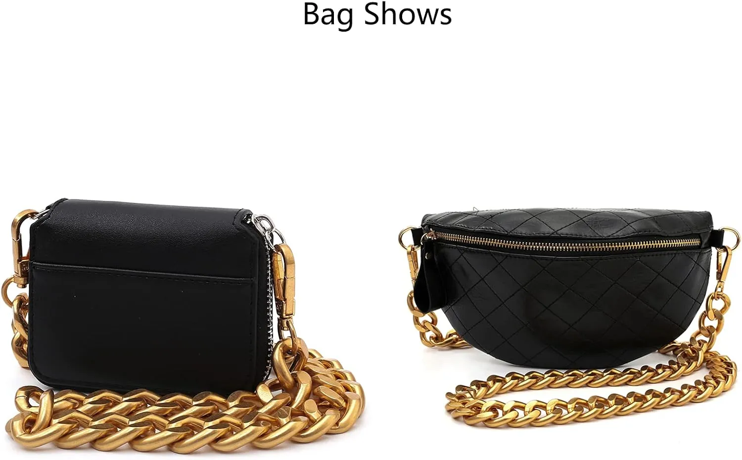 42''Substantial Big Metal Cross-Body Chain Purse Strap Replacement for Mini Wallet,Waist Pack,Chest Bag