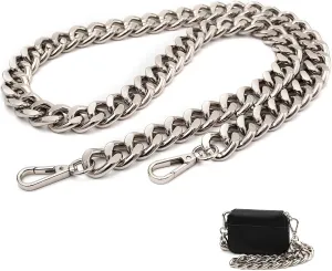 42''Substantial Big Metal Cross-Body Chain Purse Strap Replacement for Mini Wallet,Waist Pack,Chest Bag