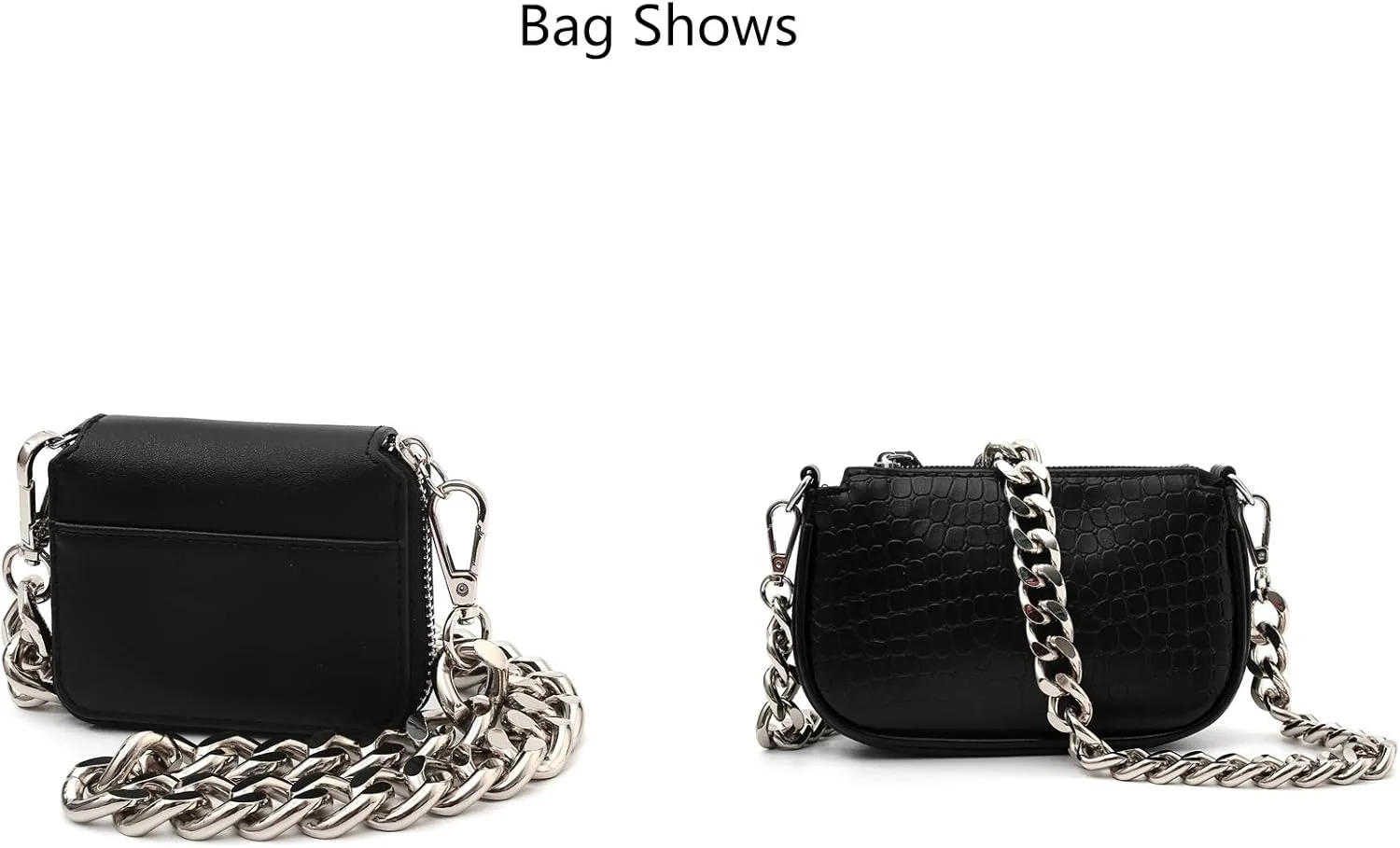 42''Substantial Big Metal Cross-Body Chain Purse Strap Replacement for Mini Wallet,Waist Pack,Chest Bag