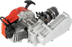 49CC 50CC 2-Stroke Pull Start Engine Motor, Single Cylinder Air-Cooled Mini Engine Fit for Pocket Bike Mini Dirt Bike Beach Bike ATV Scooter