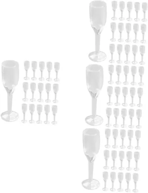 4sets Miniature Goblet Set for Doll House Decor Realistic Mini Wine Glasses Doll House Accessory Prop 20pcs*4